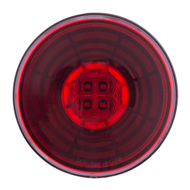 13 LED 4" Round Abyss Light (Stop, Turn & Tail) - Red LED/Red Lens