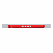 Chrome Top Mud Flap Plate With 28 LED 17" GloLight Bar - Red LED/Red Lens (Each)