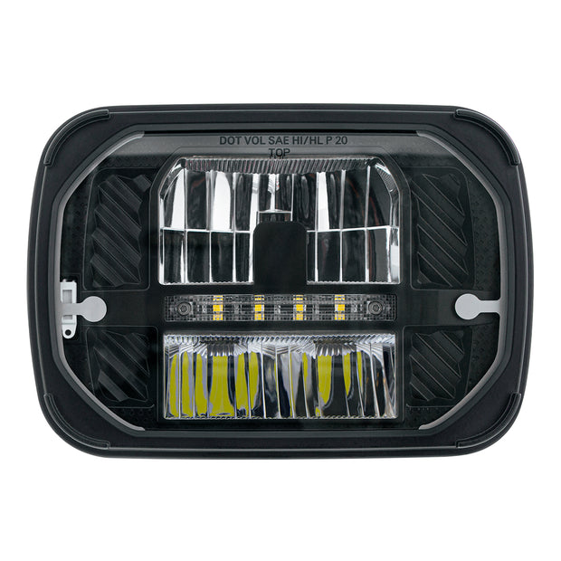 ULTRALIT - Heated 5"X7" LED Headlight With White Position Light