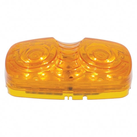 12 LED 4" X 2" Rectangular Light (Clearance/Marker) - Amber LED/Amber Lens