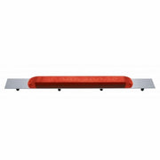 Chrome Top Mud Flap Plate With 11 LED 17" Light Bar - Red LED/Red Lens (Each)