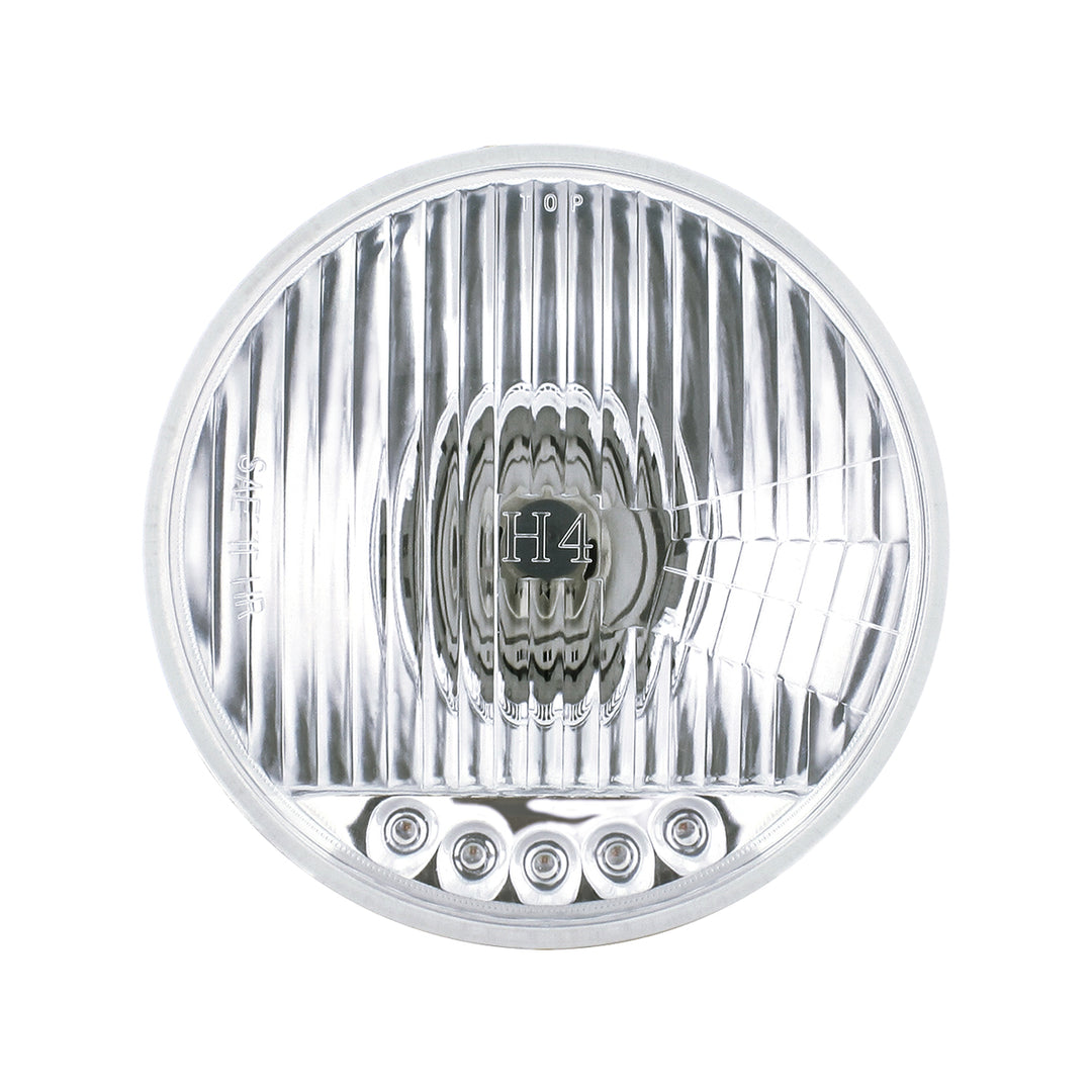 5-3/4" Crystal Halogen Headlight With 5 LED Position Lights