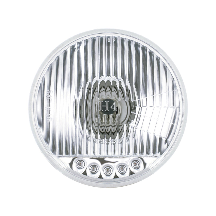 5-3/4" Crystal Halogen Headlight With 5 LED Position Lights