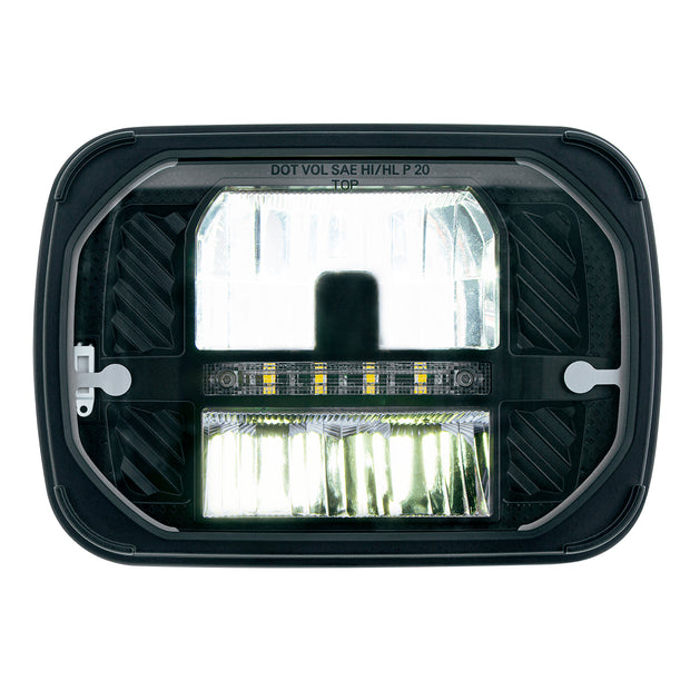 ULTRALIT - Heated 5"X7" LED Headlight With White Position Light