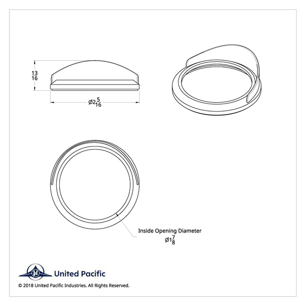 Chrome Small Gauge Bezel With Visor for 2007+ International