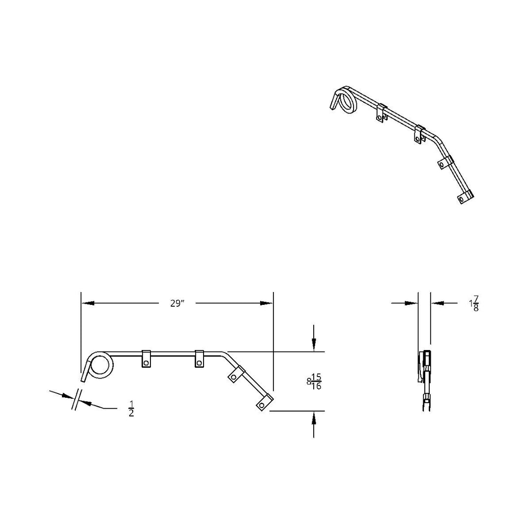 Black Angled Mud Flap Hangers - 1 Coil (Pair)