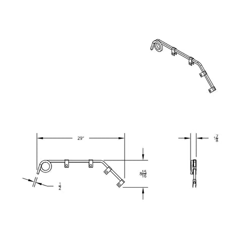 Black Angled Mud Flap Hangers - 1 Coil (Pair)