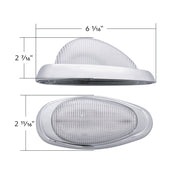 15 LED Sleeper Light With Bezel For Freightliner (Clearance/Marker) - Amber LED/Clear Lens (Pair)