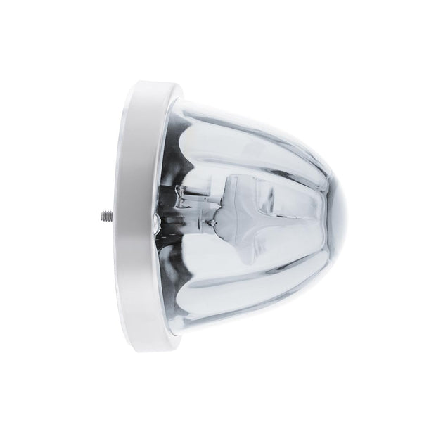 Star-Burst Glass Watermelon Light Flush Mount Kit-Amber LED/Clear Lens