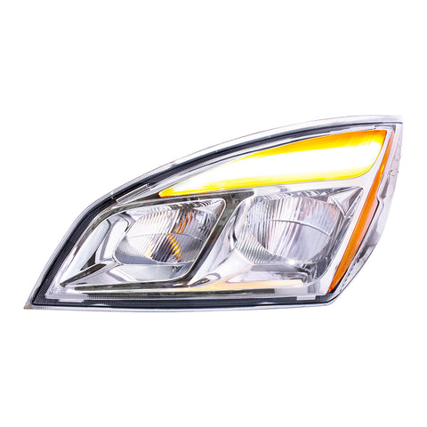 Chrome LED Headlight For 2018-2024 Freightliner Cascadia - Driver