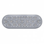 19 LED 6" Oval Reflector Turn Signal Light - Amber LED/Clear Lens