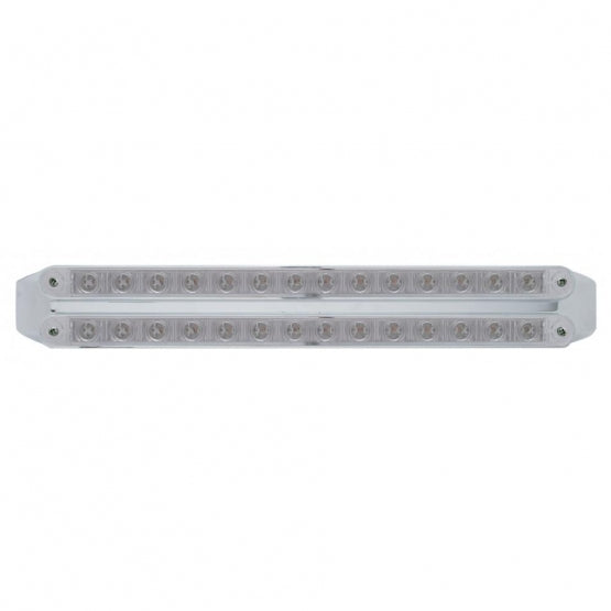 Dual 14 LED 12" Light Bars (Stop, Turn &amp; Tail) - Red LED/Clear Lens