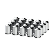 1-1/2" X 3" Chrome Plastic Pointed Nut Covers - Push-On (20-Pack)
