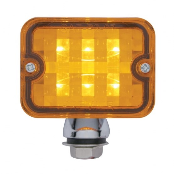 6 LED Medium Rod Light -Amber LED/Amber Lens