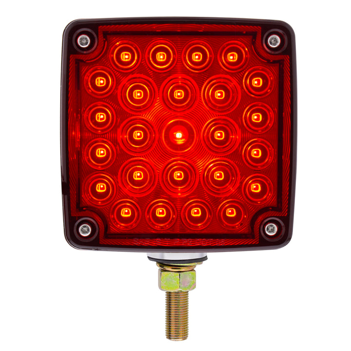 52 LED Single Stud Double Face Turn Signal Light (Driver) - Amber &amp; Red LED/Amber &amp; Red Lens
