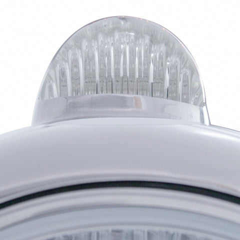 Chrome Guide 682-C Headlight Crystal H4 & Dual Mode LED Signal - Clear Lens