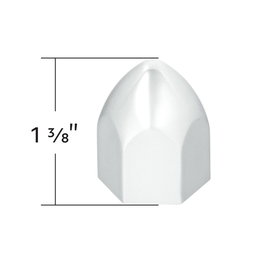 3/4" X 1 3/8" Chrome Plastic Bullet Nut Cover - Push-On (50-Pack)