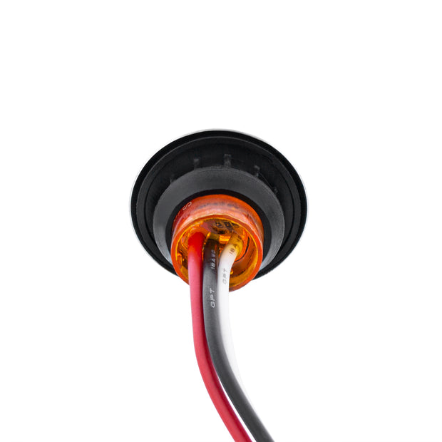 4 LED Dual Function 3/4" Mini Watermelon Light (Clearance/Marker) - Amber LED/Amber Lens