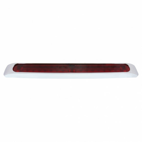 19 LED 17" Light Bar With Bezel (Stop, Turn & Tail) - Red LED/Red Lens