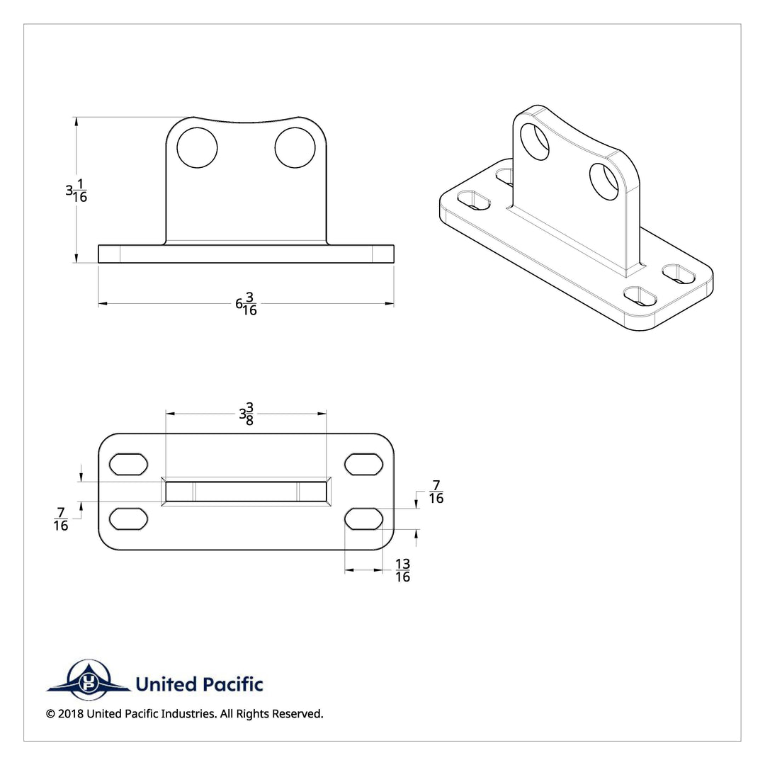 Stainless Straight Exhaust Bracket For Peterbilt 359/379