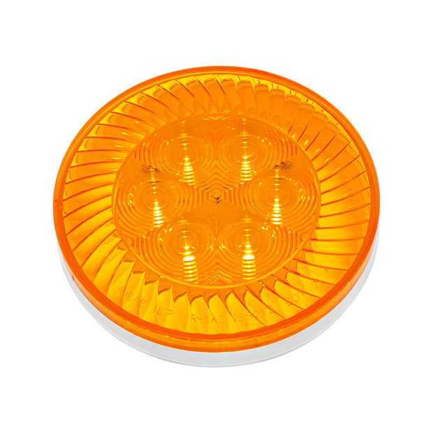 16 LED 4" Round Turbine Light (Turn Signal) - Amber LED/Amber Lens