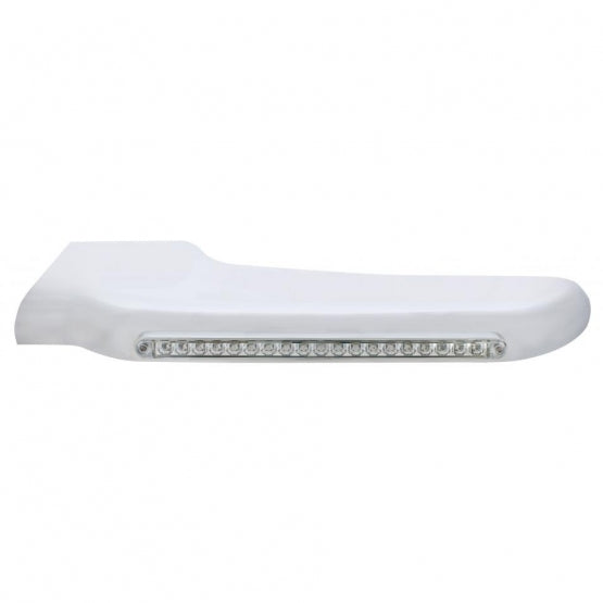 19 Amber LED Front Fender Cover For Peterbilt 388 (2008-2015) & 389 (2008-2023)-Clear Lens - Driver
