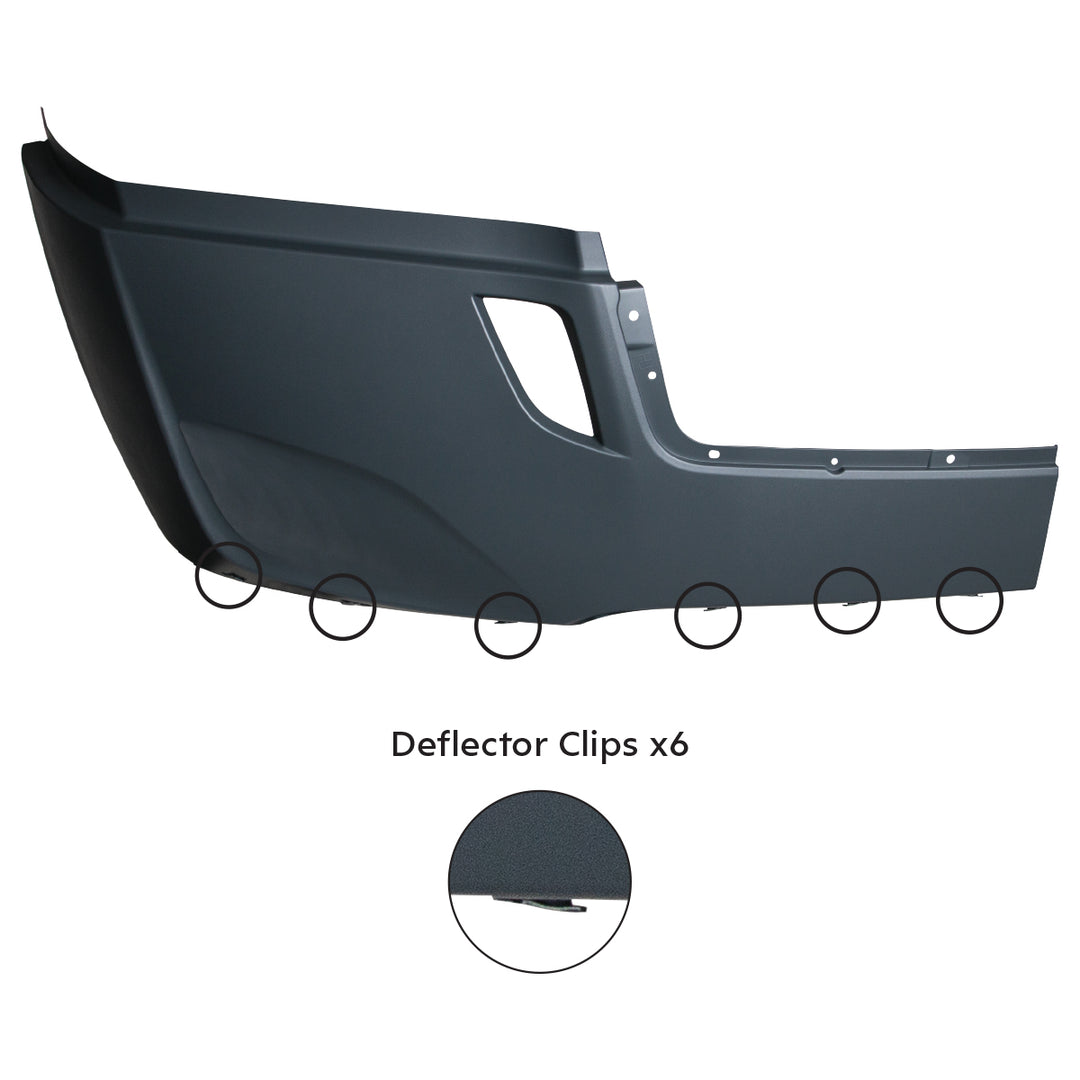 Bumper Cover Without Fog Light Opening &amp; With Deflector Holes For 2018-2024 FL Cascadia - Passenger