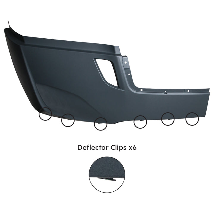 Bumper Cover Without Fog Light Opening &amp; With Deflector Holes For 2018-2024 FL Cascadia - Passenger