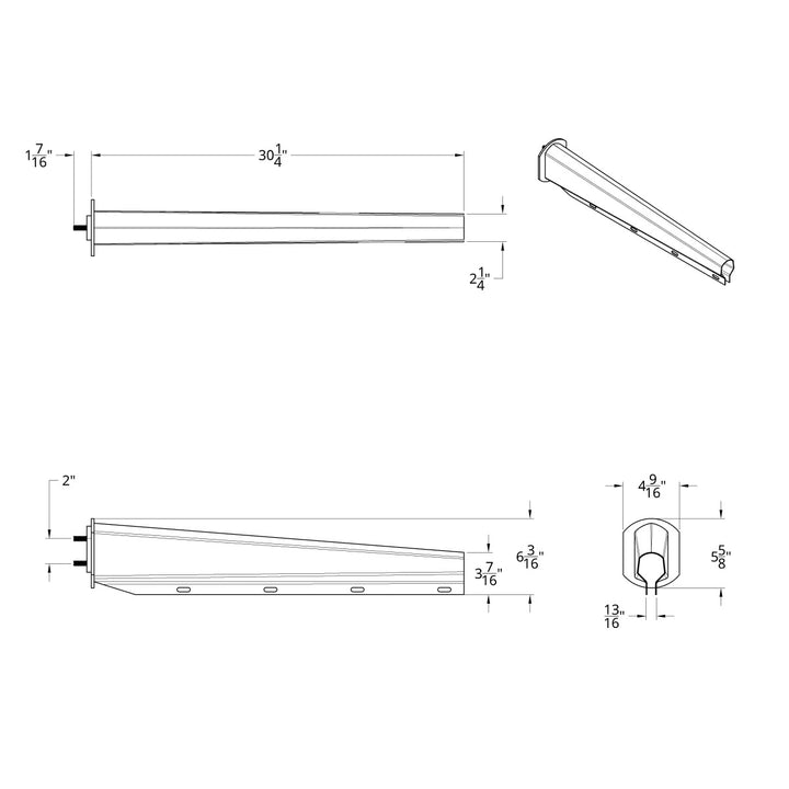 30" Black Heavy Duty Mud Flap Hangers - 2" Bolt Pattern - Competition Series (Pair)