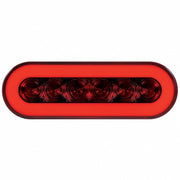 22 LED 6" Oval GloLight (Stop, Turn & Tail) - Red LED/Red Lens