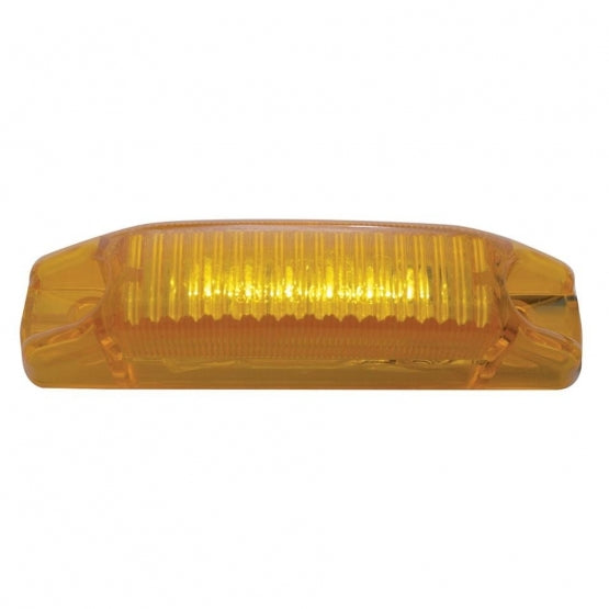 6 LED Rectangular Streamline Light (Clearance/Marker) - Amber LED/Amber Lens