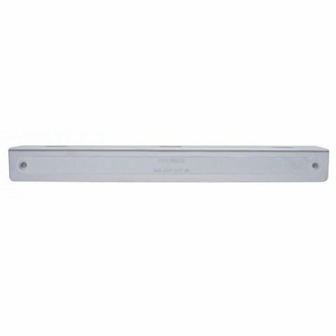12-3/4" Stainless Light Bracket With 14 LED 12" Light Bar - Amber LED/Chrome Lens