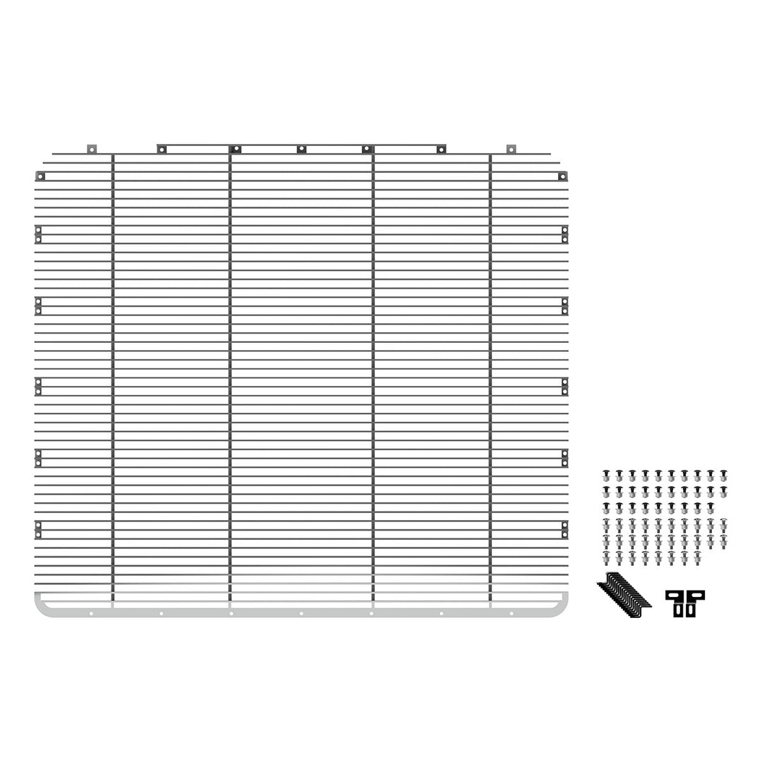 Aluminum Billet Style Grille Insert With Horizontal Bars For Peterbilt 389