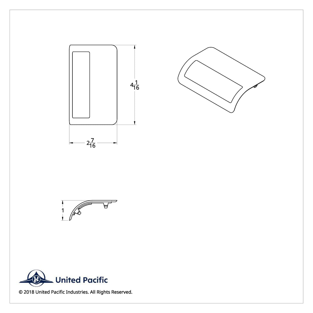 Door Courtesy Light Lens For 2006+ Peterbilt - Blue