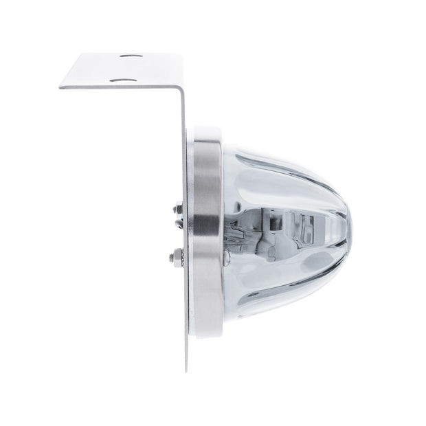 Star-Burst Glass Watermelon Light With Stainless Steel Light Bracket Kit-Red LED/Clear Lens