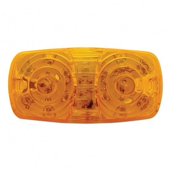 16 LED 4" X 2" Rectangular Light (Clearance/Marker)- Amber LED/Amber Lens United Pacific 38225