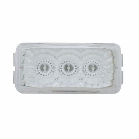 3 LED Reflector Light (Clearance/Marker) - Red LED/Clear Lens