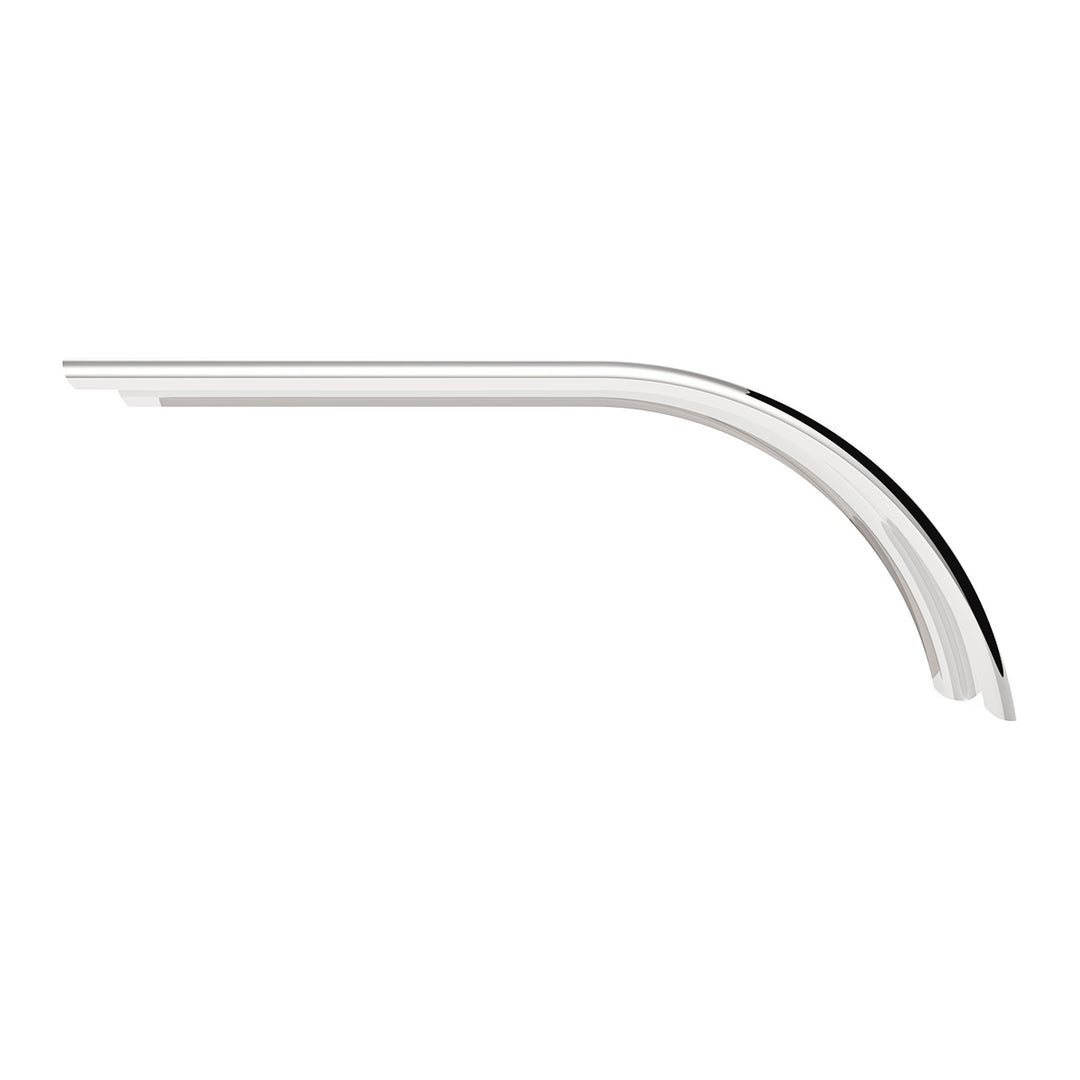 66" 430 Stainless Steel (16ga) Roll Formed Edge Smooth Half Fender - SS Series (Pair)