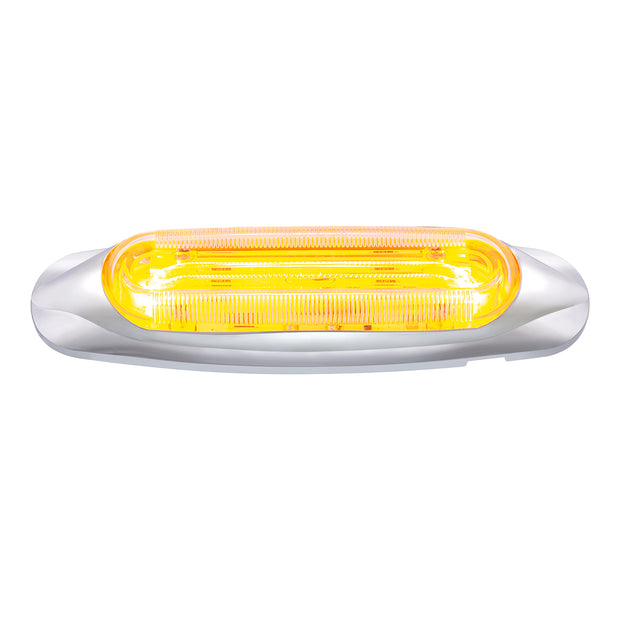 4 LED LIGHTTRACK Light (Clearance/Marker) - Amber LED/Clear Lens