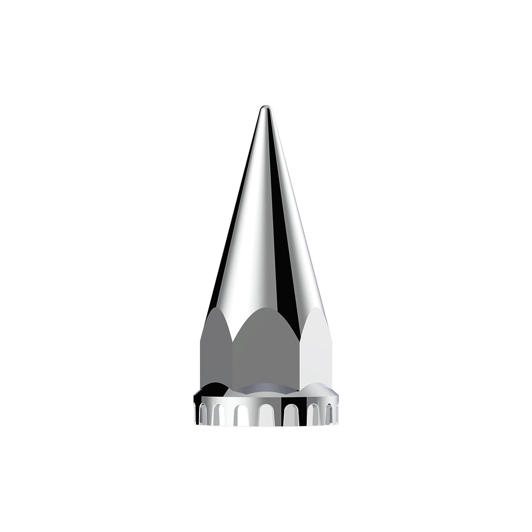 33mm X 4-3/4" Chrome Super Spike Nut Covers - Thread-On (60-Pack)