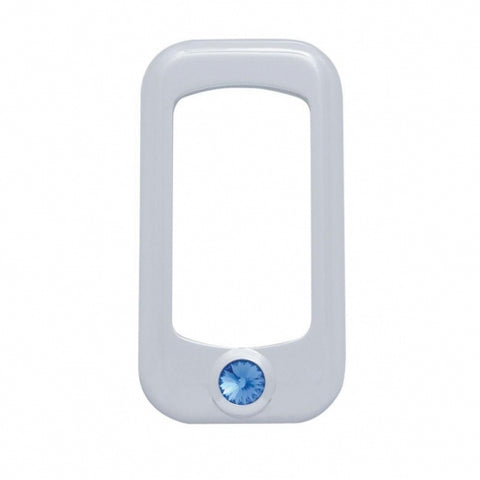 Rocker Switch Bezel For Peterbilt/ Kenworth With Blue Crystal (3-Pack)