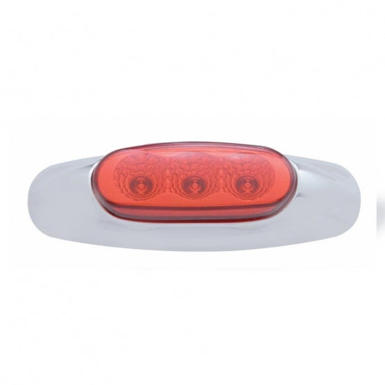 3 LED Reflector Light (Clearance/Marker) - Red LED/Red Lens