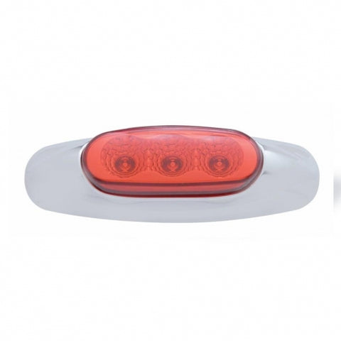 3 LED Reflector Light (Clearance/Marker) - Red LED/Red Lens