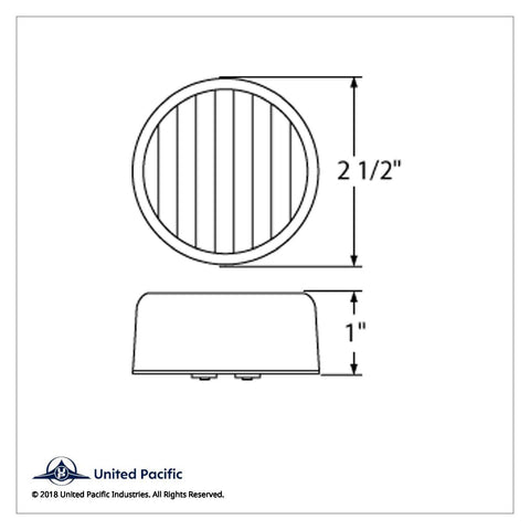 13 LED 2-1/2" Round Light (Clearance/Marker) - Red LED/Clear Lens