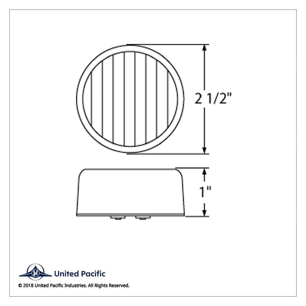 13 LED 2-1/2" Round Light (Clearance/Marker) - Red LED/Clear Lens