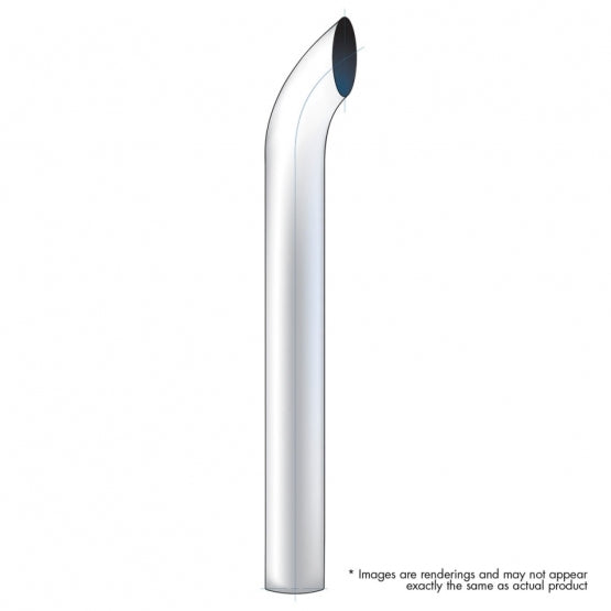 6" Curved Plain Bottom Exhaust - 18" L
