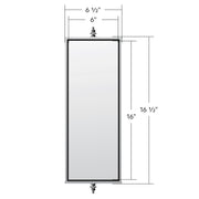 6" X 16" 430 Stainless Steel West Coast Mirror - Non Heated