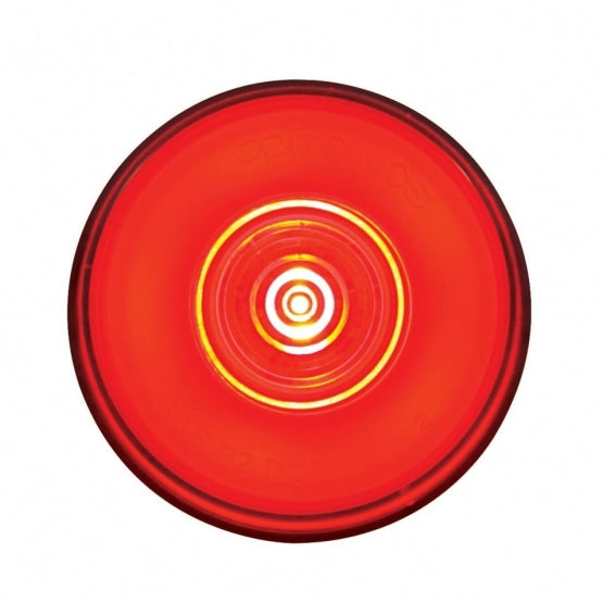 6 LED 2" Round GloLight (Clearance/Marker) - Red LED/Red Lens