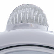 Stainless Steel Guide 682-C Headlight H4 With 6 Amber LED & LED Signal - Clear Lens