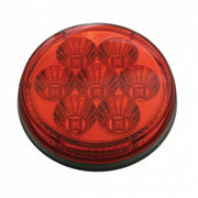 7 LED 4" Round Reflector Light (Stop, Turn & Tail) - Red LED/Red Lens